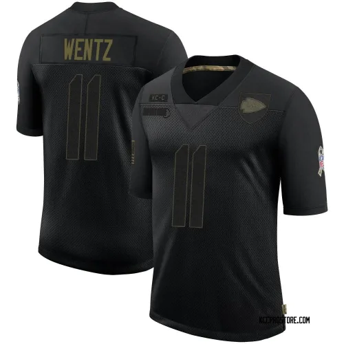 Kansas City Chiefs Youth Limited Black 2020 Salute To Service Jersey (11 Carson Wentz)