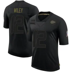 Kansas City Chiefs Youth Limited Black 2020 Salute To Service Jersey (12 Jared Wiley)