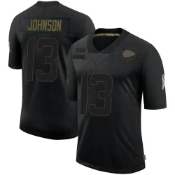 Kansas City Chiefs Youth Limited Black 2020 Salute To Service Jersey (13 Nazeeh Johnson)