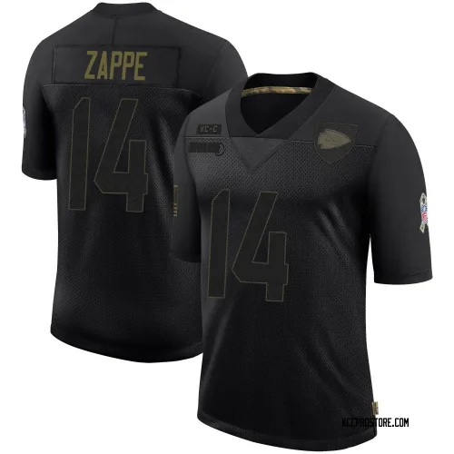 Kansas City Chiefs Youth Limited Black 2020 Salute To Service Jersey (14 Bailey Zappe)