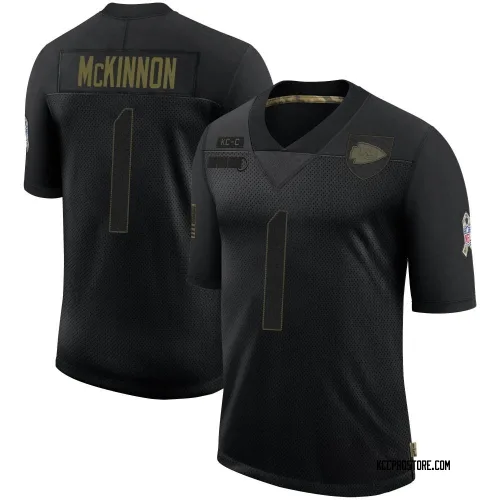 Kansas City Chiefs Youth Limited Black 2020 Salute To Service Jersey (1 Jerick McKinnon)