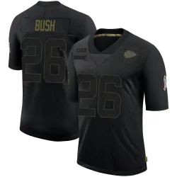 Kansas City Chiefs Youth Limited Black 2020 Salute To Service Jersey (26 Deon Bush)