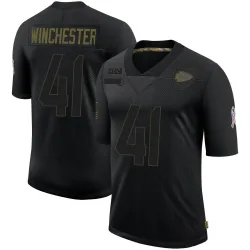 Kansas City Chiefs Youth Limited Black 2020 Salute To Service Jersey (41 James Winchester)