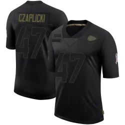 Kansas City Chiefs Youth Limited Black 2020 Salute To Service Jersey (47 Eddie Czaplicki)