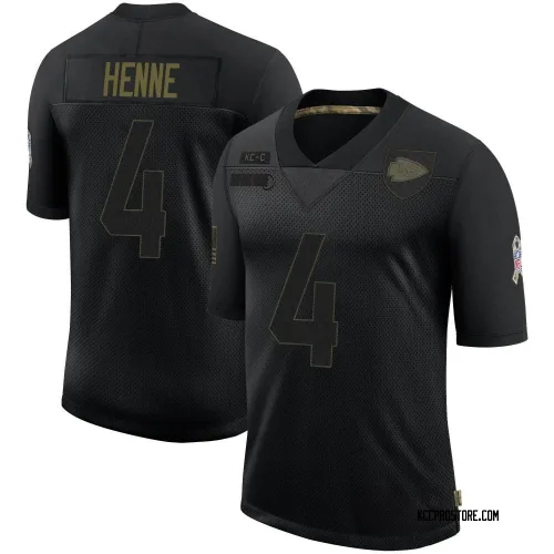 Kansas City Chiefs Youth Limited Black 2020 Salute To Service Jersey (4 Chad Henne)