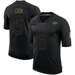 Kansas City Chiefs Youth Limited Black 2020 Salute To Service Jersey (6 Bryan Cook)
