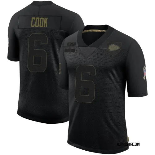 Kansas City Chiefs Youth Limited Black 2020 Salute To Service Jersey (6 Bryan Cook)
