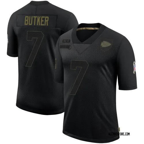 Kansas City Chiefs Youth Limited Black 2020 Salute To Service Jersey (7 Harrison Butker)