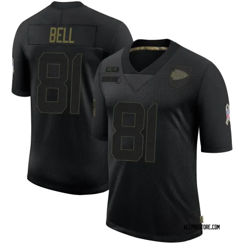 Kansas City Chiefs Youth Limited Black 2020 Salute To Service Jersey (81 Blake Bell)
