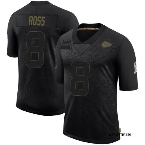 Kansas City Chiefs Youth Limited Black 2020 Salute To Service Jersey (8 Justyn Ross)