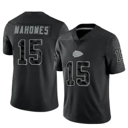 Kansas City Chiefs Youth Limited Black Reflective Jersey (15 Patrick Mahomes)