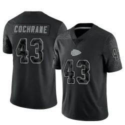 Kansas City Chiefs Youth Limited Black Reflective Jersey (43 Jack Cochrane)