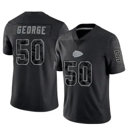 Kansas City Chiefs Youth Limited Black Reflective Jersey (50 Brandon George)