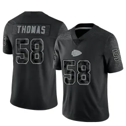 Kansas City Chiefs Youth Limited Black Reflective Jersey (58 Derrick Thomas)