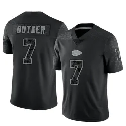 Kansas City Chiefs Youth Limited Black Reflective Jersey (7 Harrison Butker)
