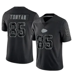 Kansas City Chiefs Youth Limited Black Reflective Jersey (85 Robert Tonyan)
