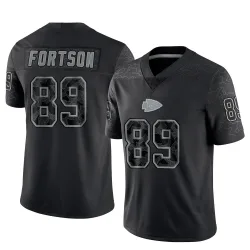 Kansas City Chiefs Youth Limited Black Reflective Jersey (89 Jody Fortson)