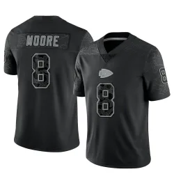 Kansas City Chiefs Youth Limited Black Reflective Jersey (8 Matt Moore)