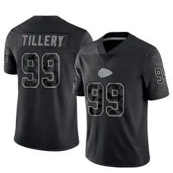 Kansas City Chiefs Youth Limited Black Reflective Jersey (99 Jerry Tillery)