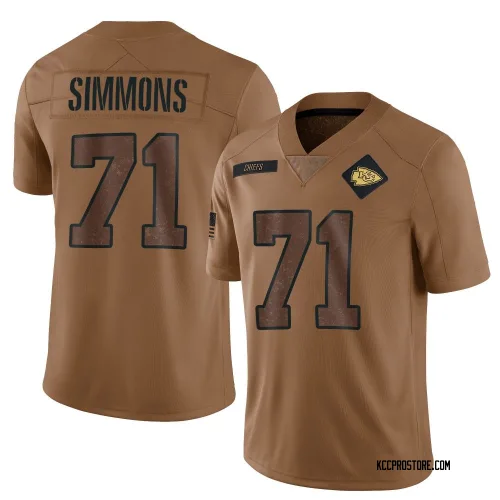 Kansas City Chiefs Youth Limited Brown 2023 Salute To Service Jersey (71 Josh Simmons)