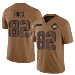 Kansas City Chiefs Youth Limited Brown 2023 Salute To Service Jersey (82 Justyn Ross)