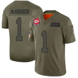 Kansas City Chiefs Youth Limited Camo 2019 Salute to Service Jersey (1 Jerick McKinnon)