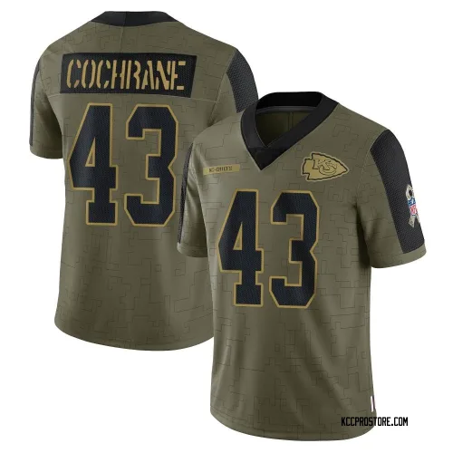 Kansas City Chiefs Youth Limited Olive 2021 Salute To Service Jersey (43 Jack Cochrane)
