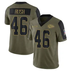 Kansas City Chiefs Youth Limited Olive 2021 Salute To Service Jersey (46 Darius Rush)