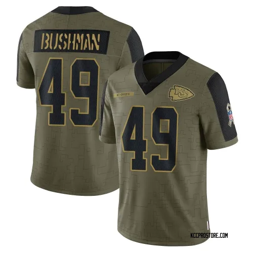 Kansas City Chiefs Youth Limited Olive 2021 Salute To Service Jersey (49 Matt Bushman)