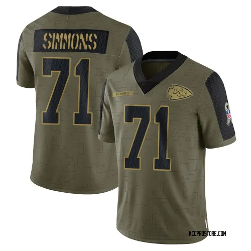 Kansas City Chiefs Youth Limited Olive 2021 Salute To Service Jersey (71 Josh Simmons)