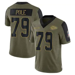 Kansas City Chiefs Youth Limited Olive 2021 Salute To Service Jersey (79 Esa Pole)