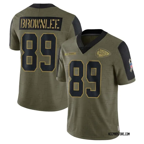 Kansas City Chiefs Youth Limited Olive 2021 Salute To Service Jersey (89 Jason Brownlee)