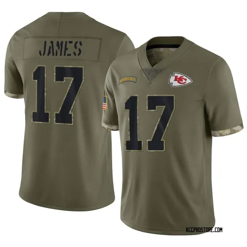 Kansas City Chiefs Youth Limited Olive 2022 Salute To Service Jersey (17 Richie James)