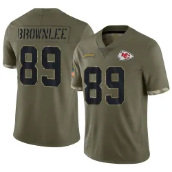 Kansas City Chiefs Youth Limited Olive 2022 Salute To Service Jersey (89 Jason Brownlee)