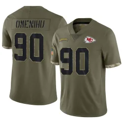 Kansas City Chiefs Youth Limited Olive 2022 Salute To Service Jersey (90 Charles Omenihu)