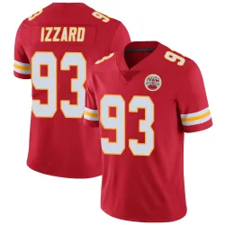Kansas City Chiefs Youth Limited Red Team Color Vapor Untouchable Jersey (93 Coziah Izzard)