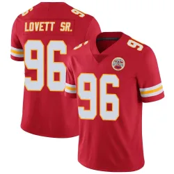 Kansas City Chiefs Youth Limited Red Team Color Vapor Untouchable Jersey (96 Fabien Lovett Sr.)