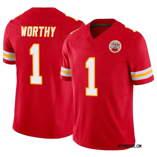 Kansas City Chiefs Youth Limited Red Vapor F.U.S.E. Jersey (1 Xavier Worthy)
