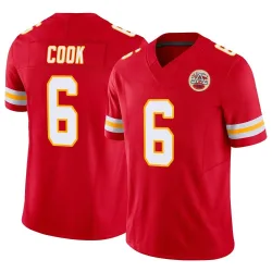 Kansas City Chiefs Youth Limited Red Vapor F.U.S.E. Jersey (6 Bryan Cook)