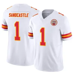 Kansas City Chiefs Youth Limited White Vapor F.U.S.E. Jersey (1 Leon Sandcastle)