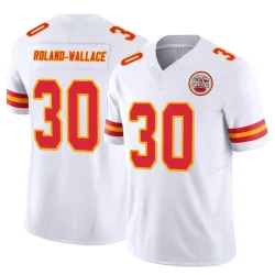 Kansas City Chiefs Youth Limited White Vapor F.U.S.E. Jersey (30 Christian Roland-Wallace)