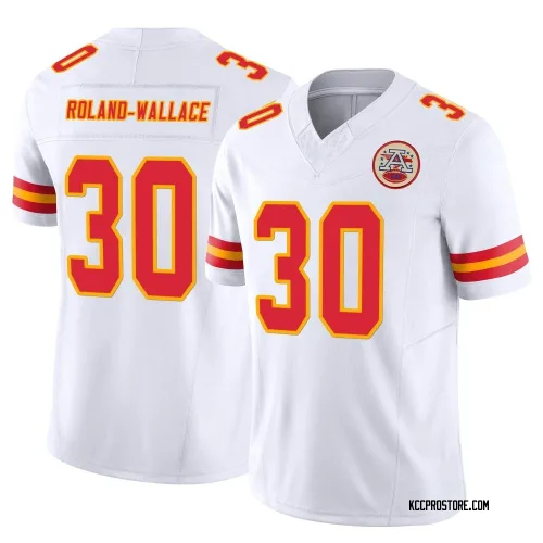 Kansas City Chiefs Youth Limited White Vapor F.U.S.E. Jersey (30 Christian Roland-Wallace)