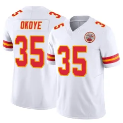 Kansas City Chiefs Youth Limited White Vapor F.U.S.E. Jersey (35 Christian Okoye)