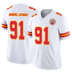 Kansas City Chiefs Youth Limited White Vapor F.U.S.E. Jersey (91 Felix Anudike-Uzomah)