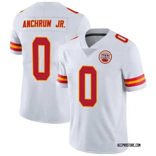 Kansas City Chiefs Youth Limited White Vapor Untouchable Jersey (0 Tremayne Anchrum Jr.)