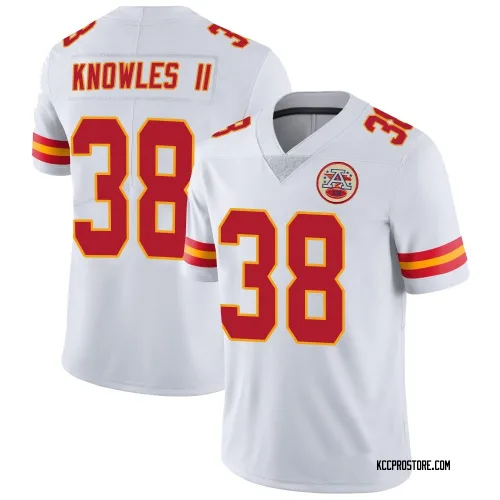 Kansas City Chiefs Youth Limited White Vapor Untouchable Jersey (38 Kevin Knowles II)