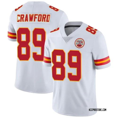 Kansas City Chiefs Youth Limited White Vapor Untouchable Jersey (89 Kekoa Crawford)