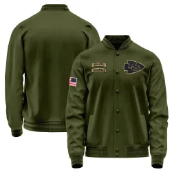 Kansas City Chiefs Youth Olive Salute to Service Sideline Performance Jacket