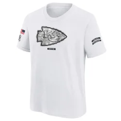 Kansas City Chiefs Youth White 2024 Salute To Service T-Shirt